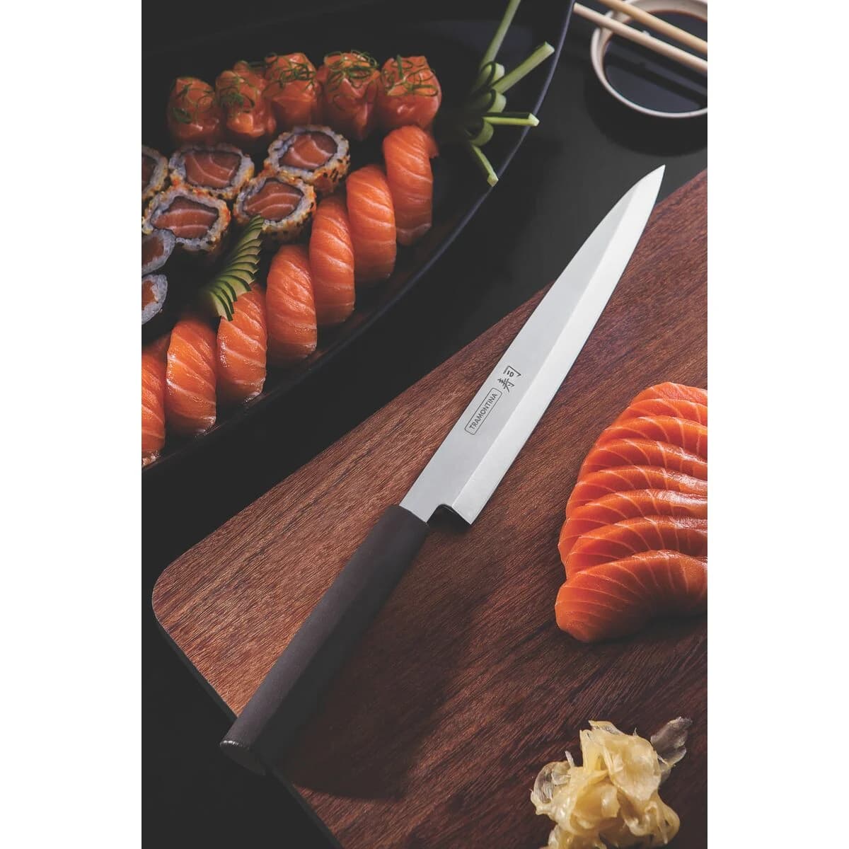 Cuchillo Yanagiba Tramontina Sushi Silver de acero inoxidable 9 pulgadas — imagen 4 de 4