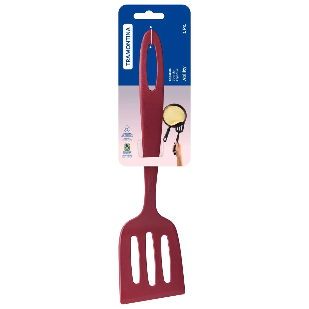 Espátula Tramontina Ability de nylon 30.2 cm color rojo — imagen 1 de 3
