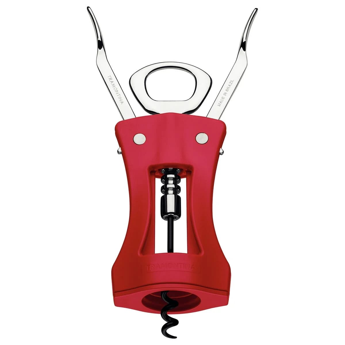 Sacacorchos con abridor de zamak Tramontina Harmoniza rojo — imagen 3 de 4
