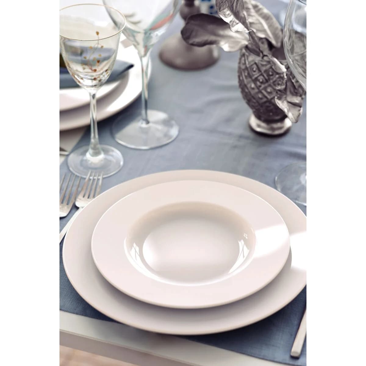 Plato De Porcelana Postre Tramontina Elena 21 Cm Reforzado — imagen 3 de 4