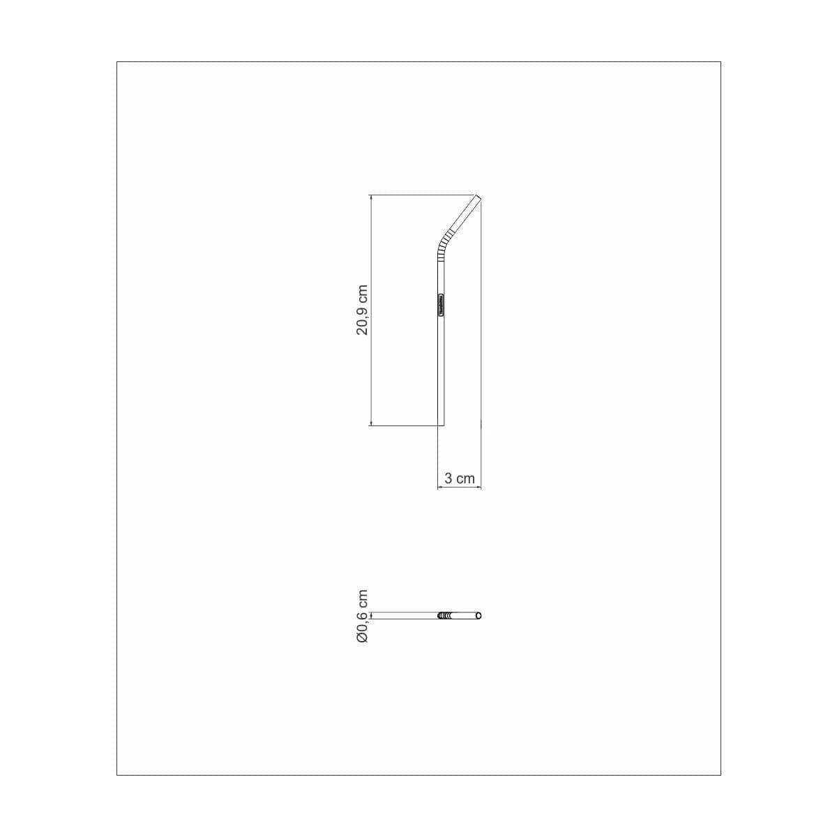 Sorbito curvo de acero inoxidable Tramontina 6 mm — imagen 2 de 5