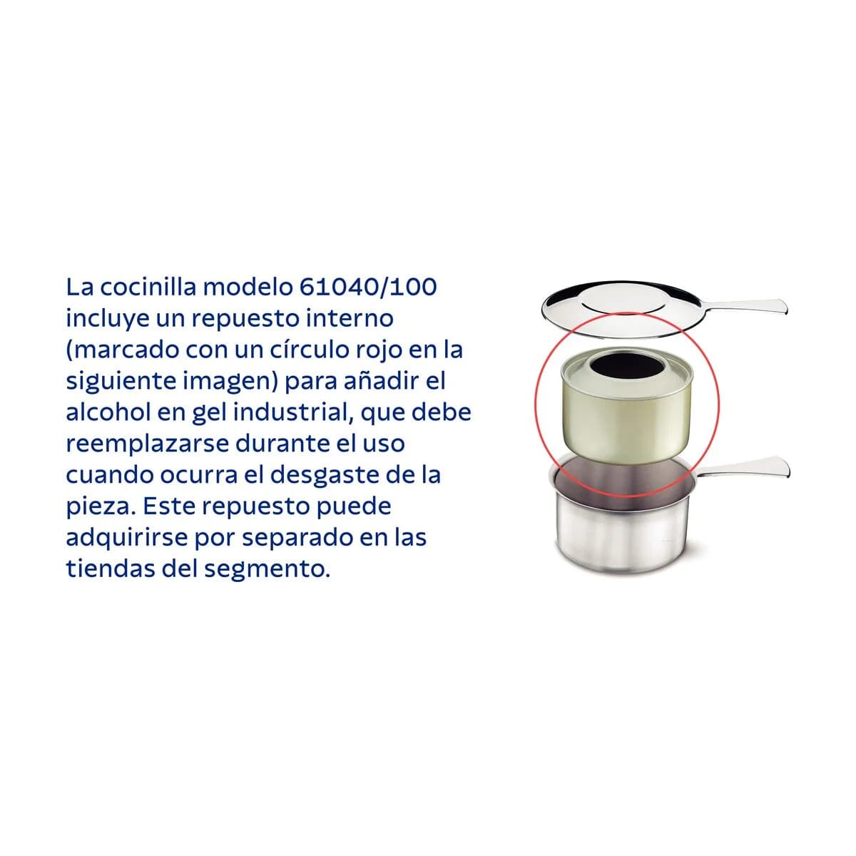 Rechaud a baño María de acero inoxidable con quemadores Tramontina 9.06 L — imagen 3 de 5