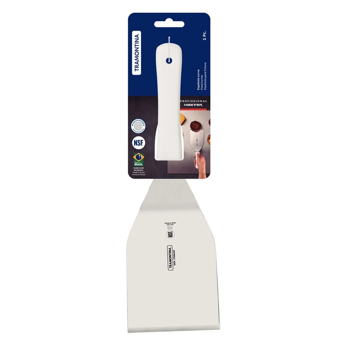 Espátula para hamburguesas Tramontina Profissional Master de acero inoxidable 7 × 4.25 pulgadas blanca — imagen 2 de 5