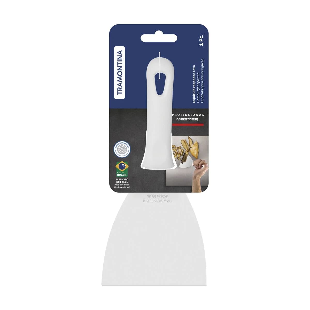 Espátula para plancha Tramontina Profissional Master de acero inoxidable 4 pulgadas blanca — imagen 1 de 4