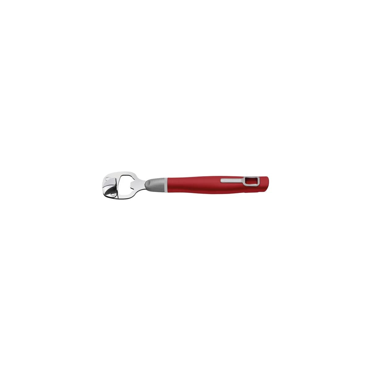 Abrelatas de acero inoxidable Tramontina Verano con mango rojo 20 cm — imagen 1 de 2