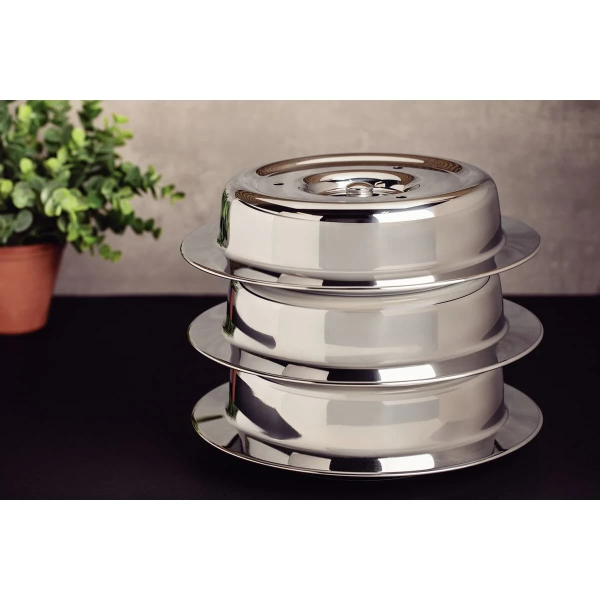 Campana para platos Tramontina Service de acero inoxidable 28 cm — imagen 3 de 4