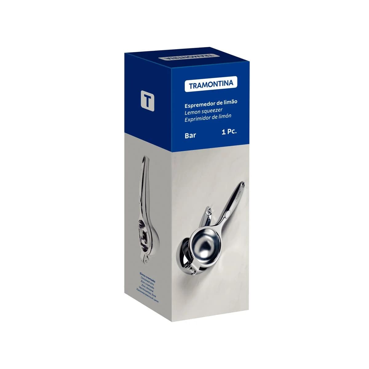Exprimidor de limón de zinc cromado Tramontina 22 cm — imagen 2 de 4