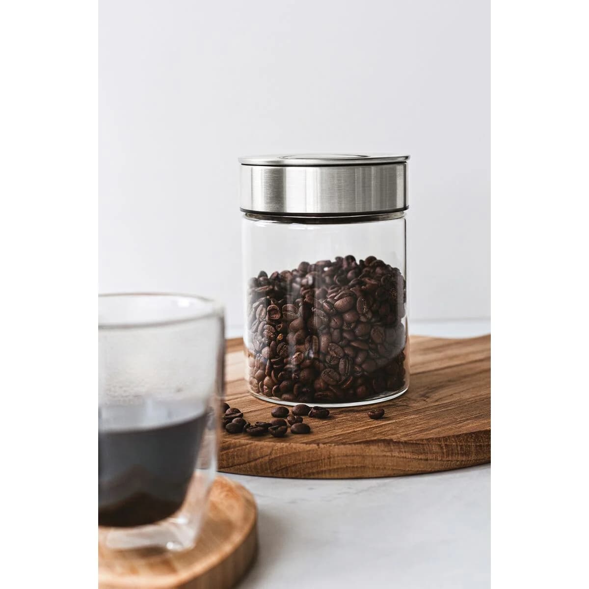 Frasco De Vidrio Tramontina Purezza Tapa Acero 700 Ml — imagen 9 de 10