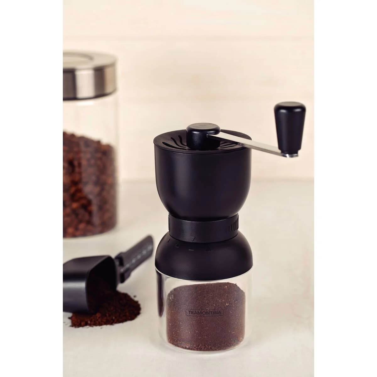 Molinillo manual para café de ABS y cerámica Tramontina Chá e Café 4 ajustes — imagen 6 de 8