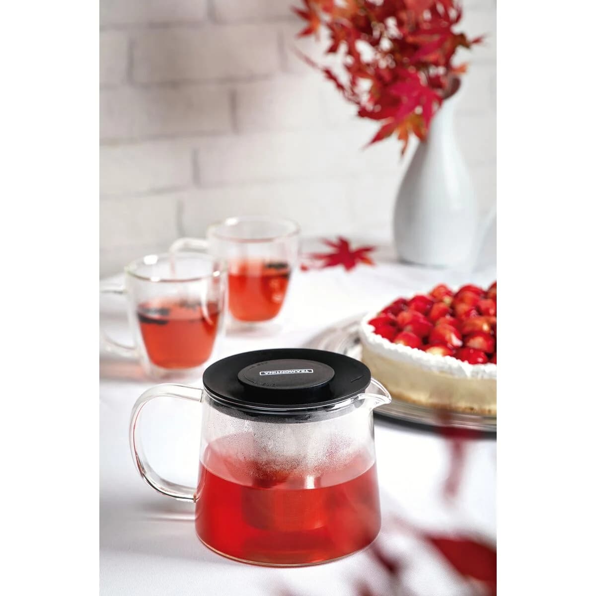 Tetera Vidrio Acero Inoxidable Infusor de 900 ml Tramontina — imagen 7 de 7