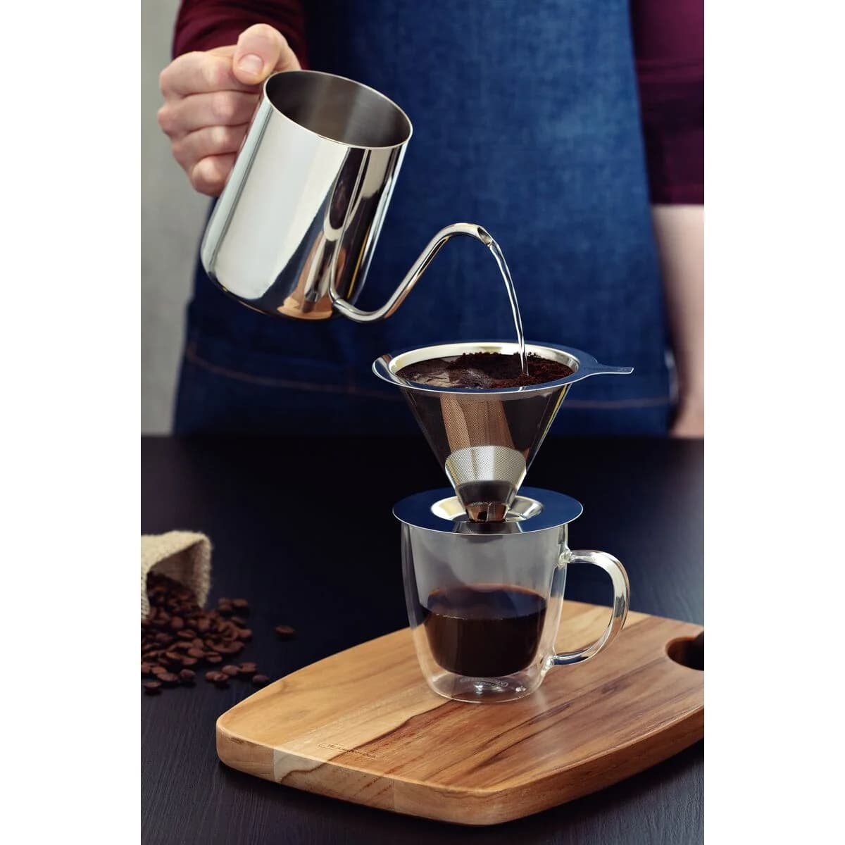 Filtro reutilizable para café de acero inoxidable Tramontina Chá e Café — imagen 3 de 5