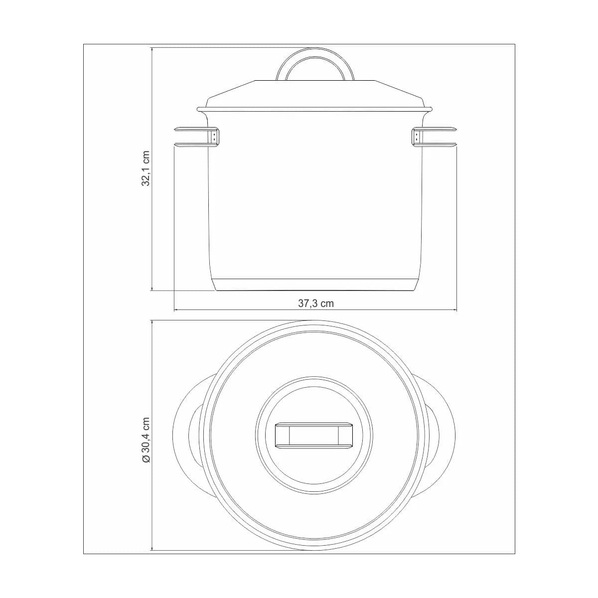Olla Tramontina Acero Inoxidable Induccion 15,7 Litros Solar — imagen 3 de 3