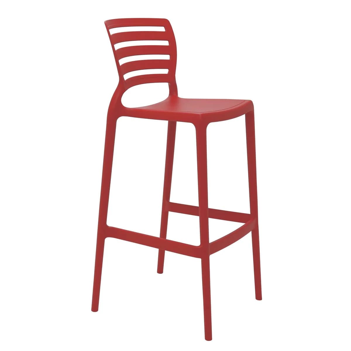 Banco Para Barra Tramontina Sofia Taburete Rojo — imagen 1 de 1