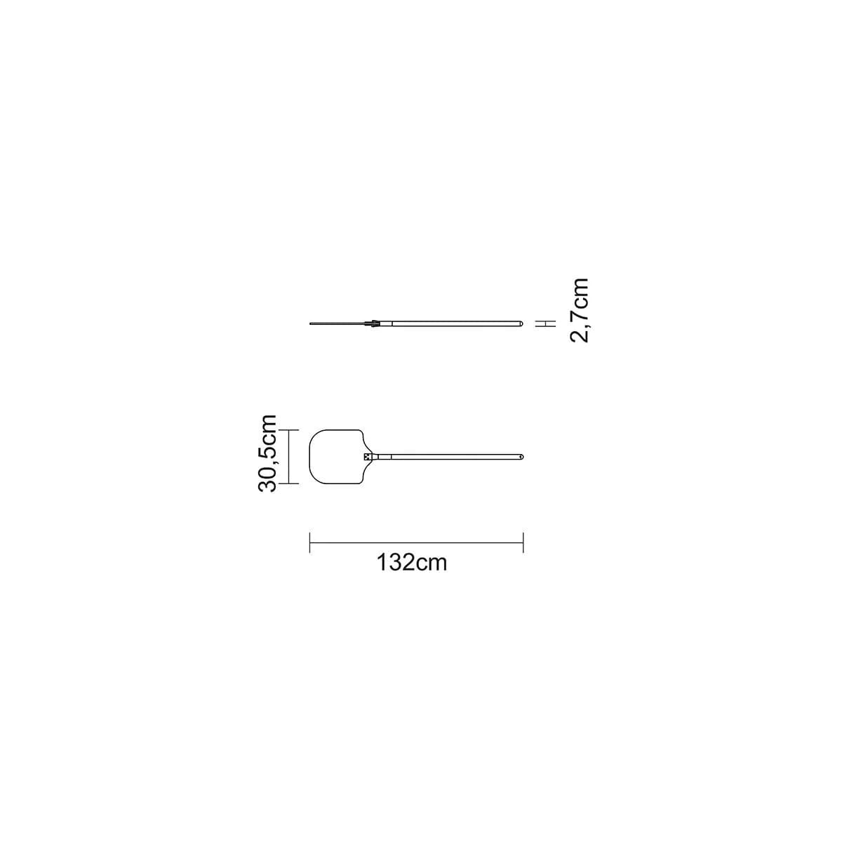 Pala para pizza de aluminio con mango largo de madera Tramontina 132 cm — imagen 2 de 2