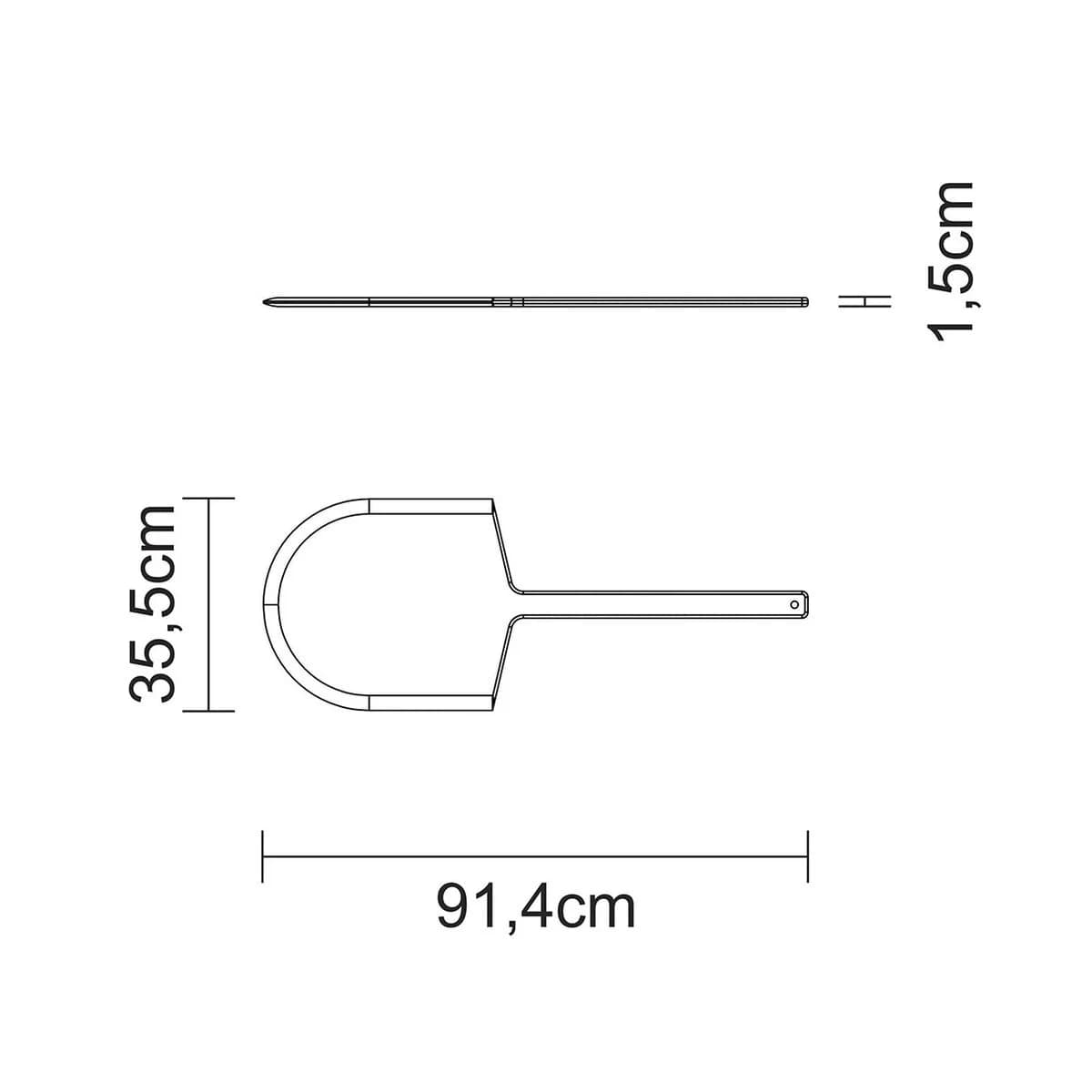 Pala para pizza de madera con mango largo Tramontina Utilínea 91.4 x 35.5 cm — imagen 2 de 3