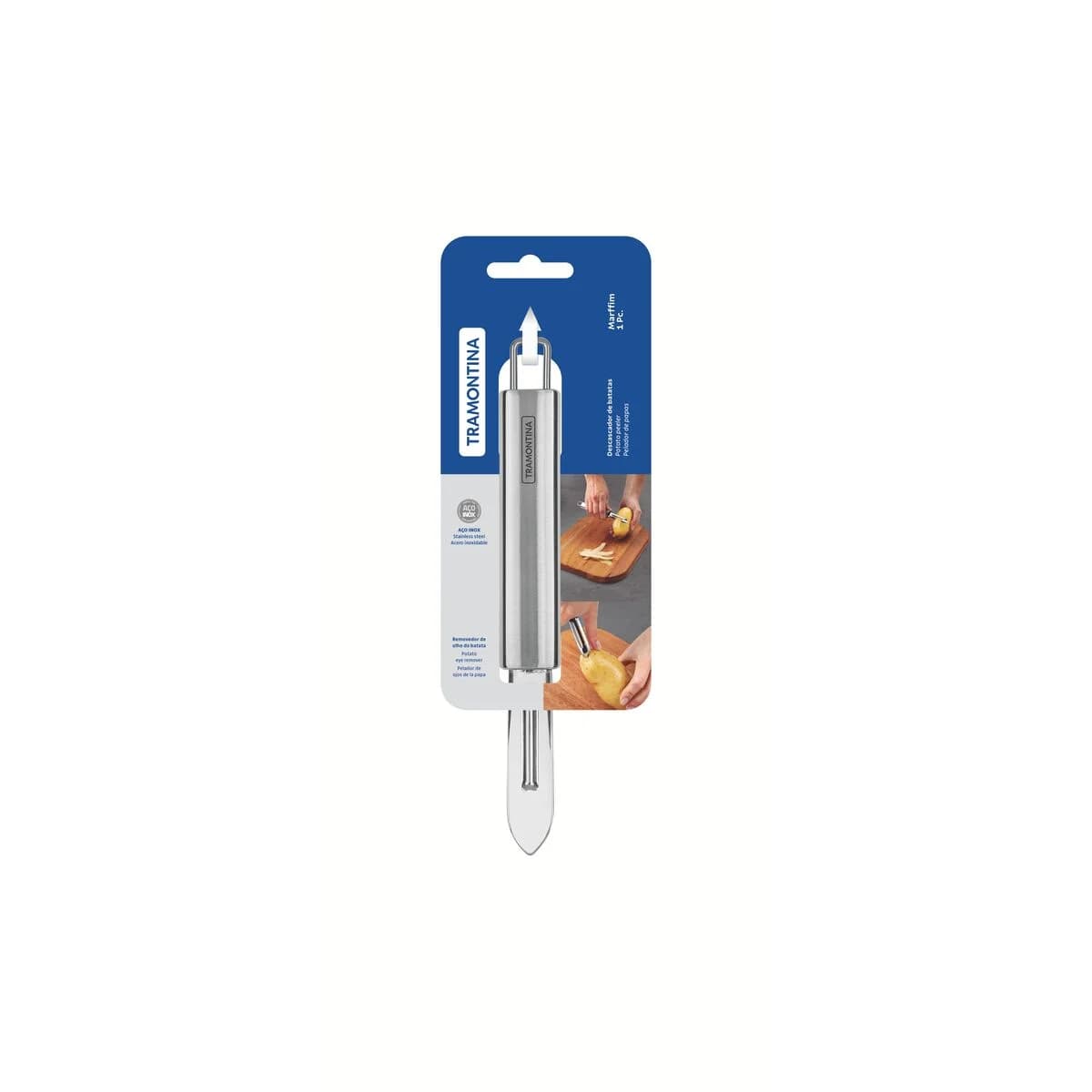 Pelador de papas Tramontina Marffim de acero inoxidable 19.4 cm — imagen 2 de 5