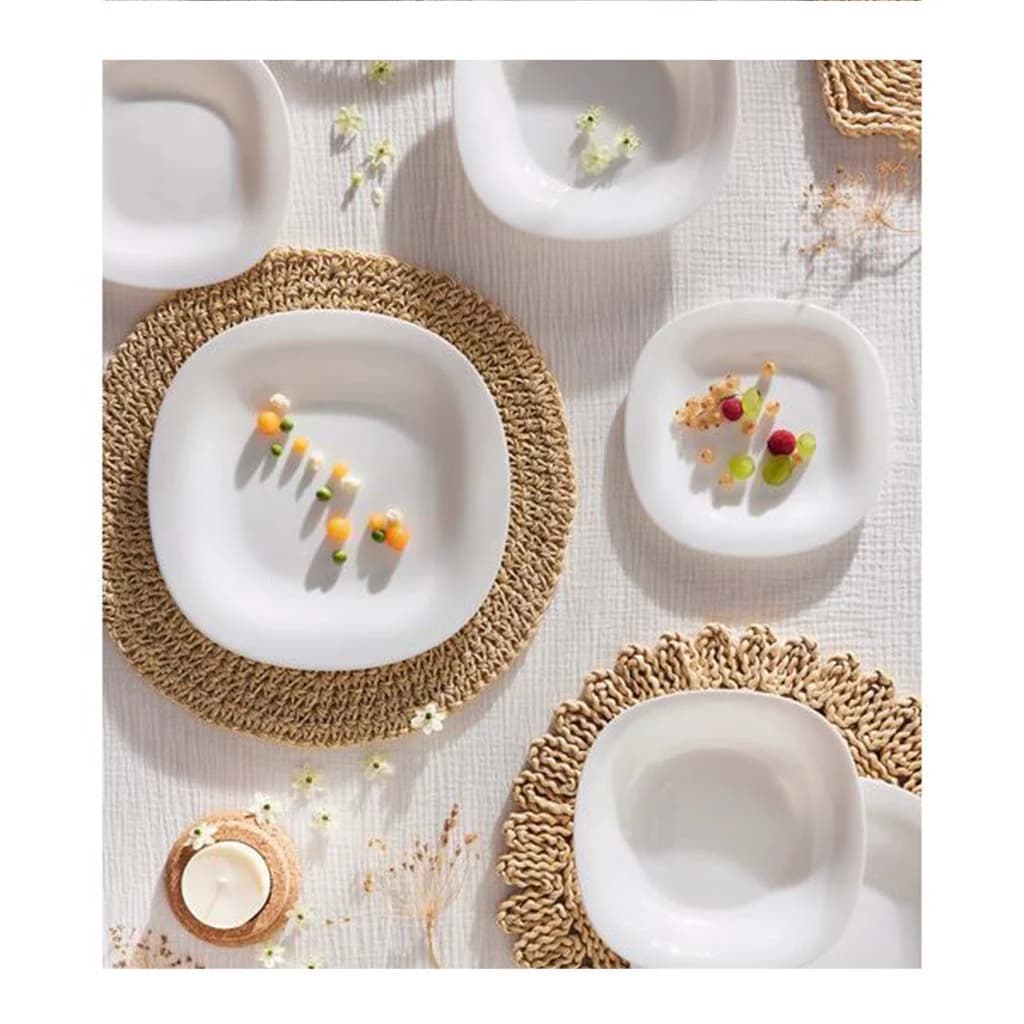Plato Hondo Vidrio Blanco Luminarc Carine 21 Cm X6 Unid — imagen 3 de 3