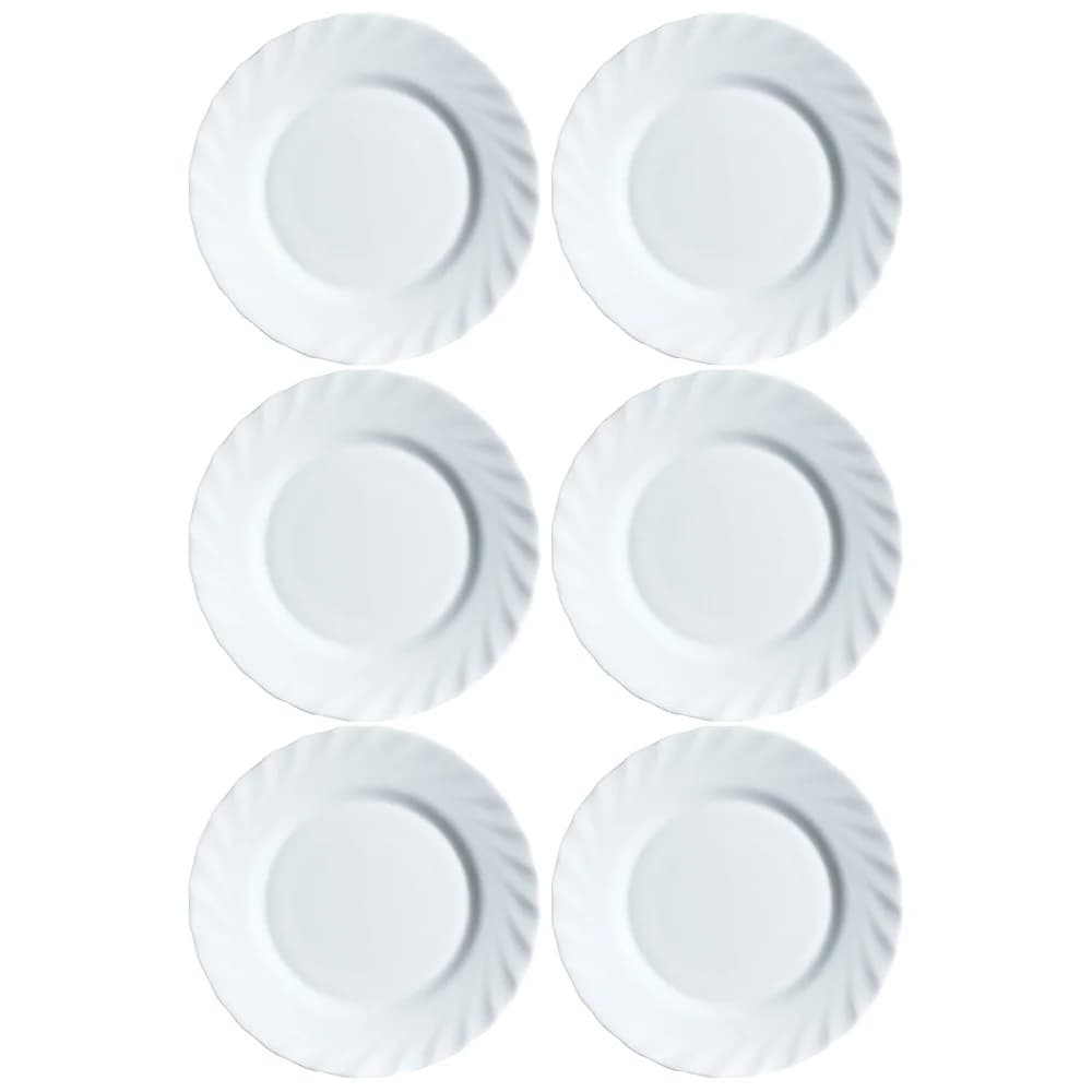Plato De Postre Vidrio Blanco Luminarc Trianon 19 Cm X6 Unid — imagen 1 de 2