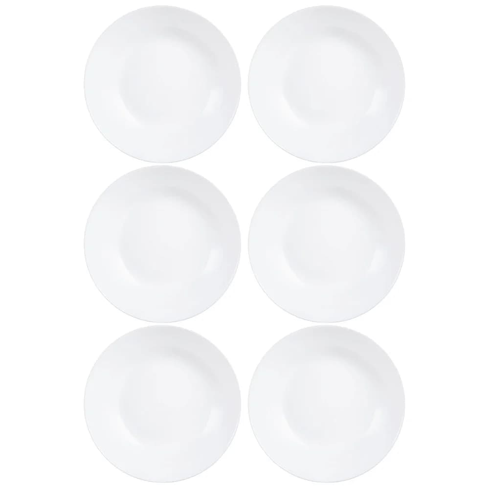Plato Hondo Vidrio Blanco Luminarc Diwali 20 Cm X6 Unid — imagen 1 de 2