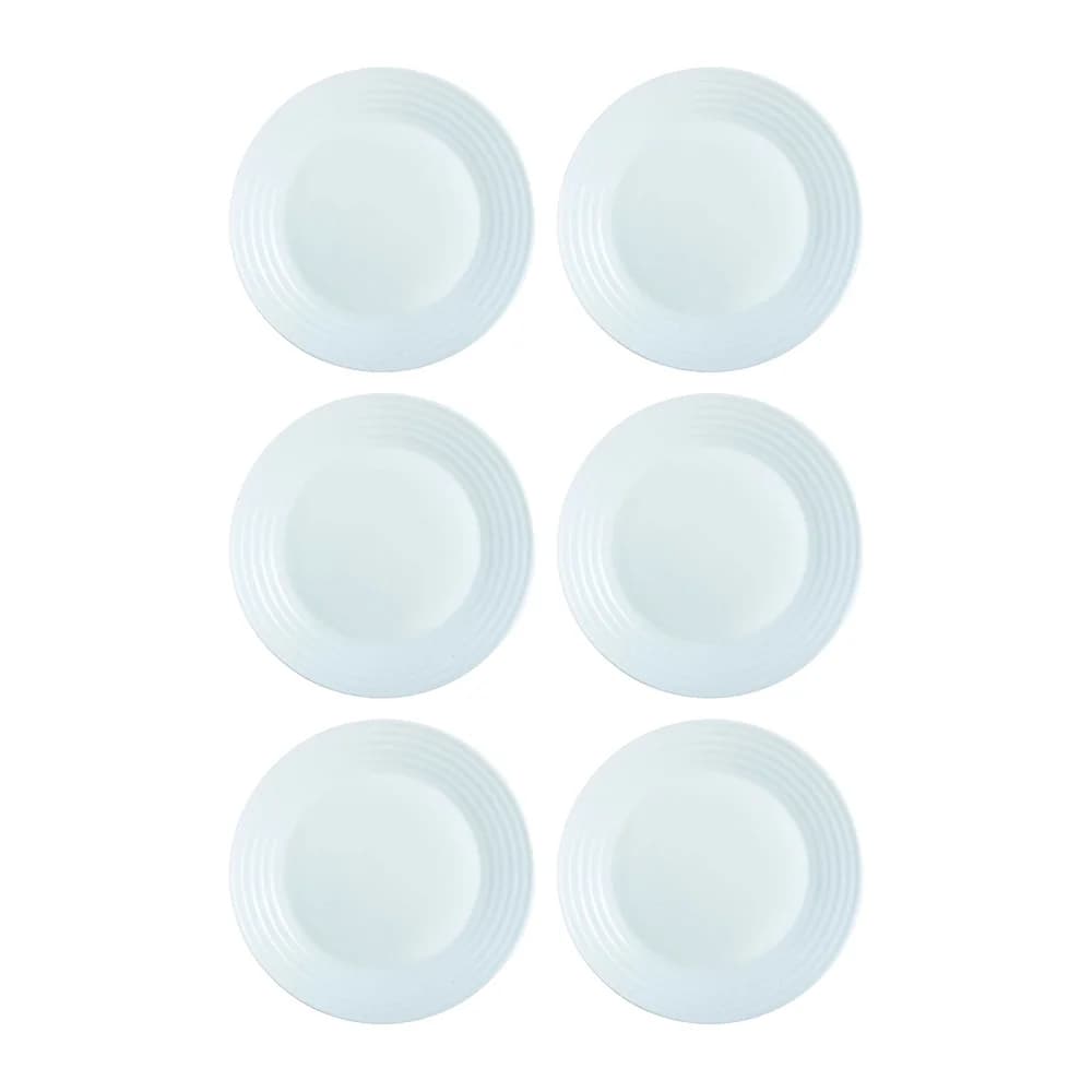 Plato De Postre Vidrio Blanco Luminarc Harena 19 Cm X6 Unid — imagen 1 de 3