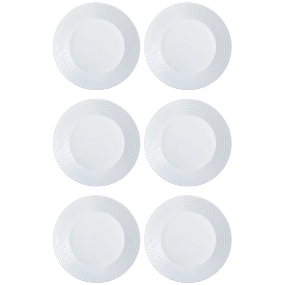 Plato Hondo Vidrio Blanco Luminarc Harena 23.5 Cm X6 Unid — imagen 1 de 3