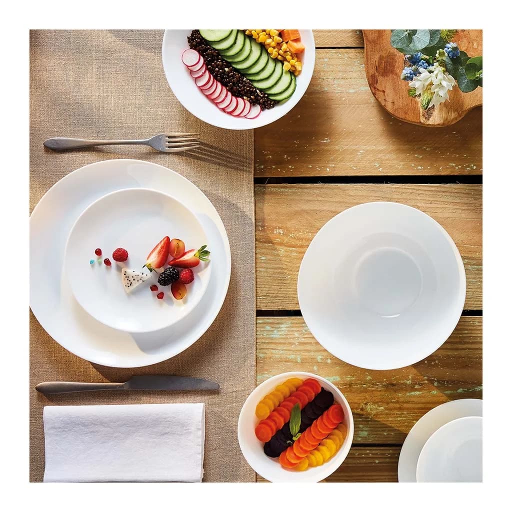 Plato De Postre Vidrio Blanco 18 Cm Luminarc Zelie X6 Unid — imagen 3 de 3