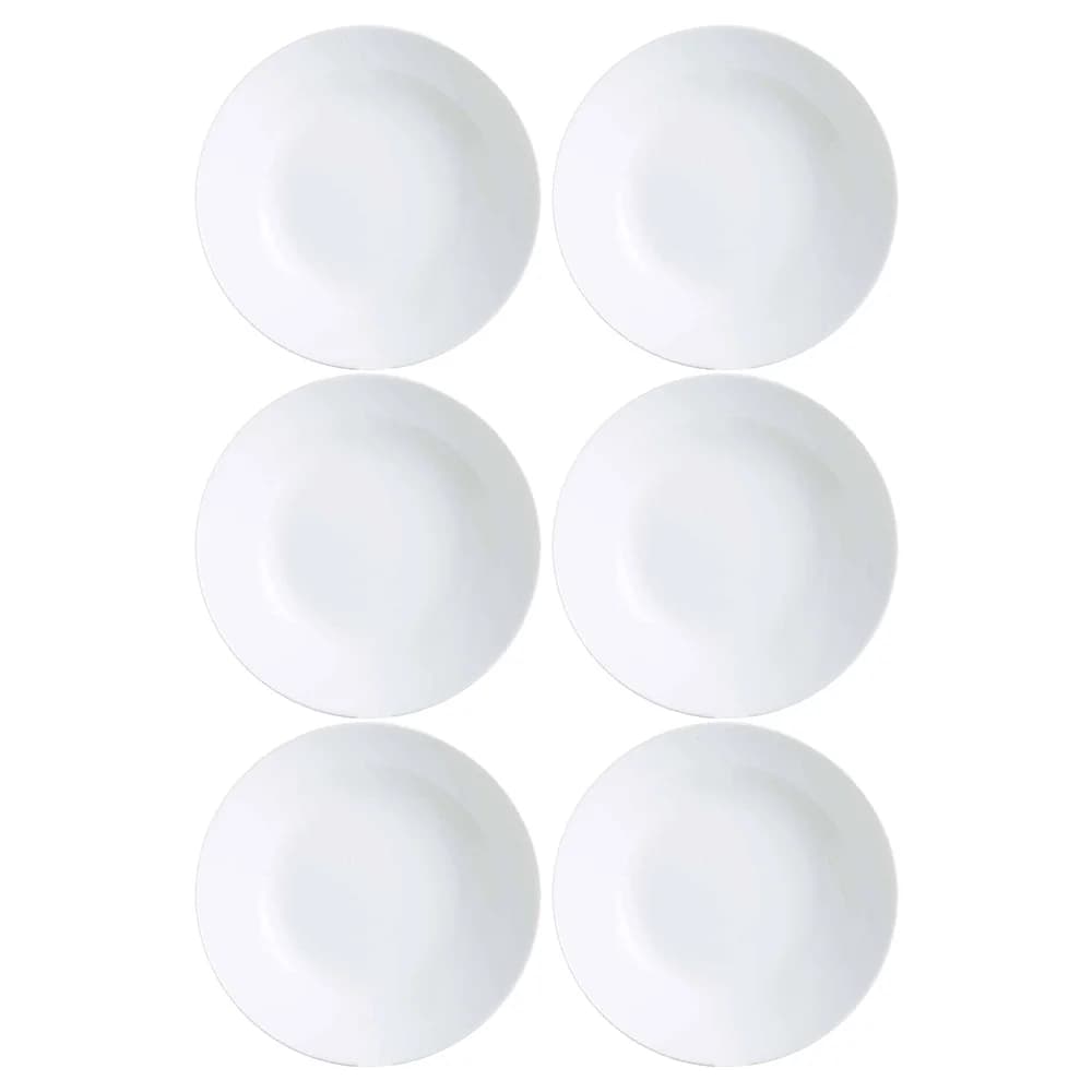 Plato Hondo Vidrio Blanco 20 Cm Luminarc Zelie X6 Unid — imagen 1 de 3