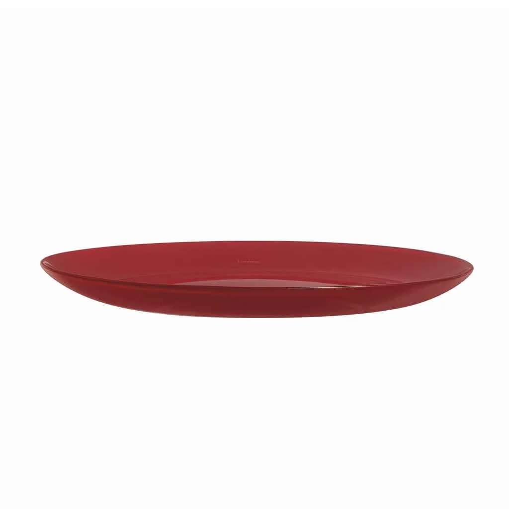 Plato Llano Vidrio 26 Cm Luminarc X6 Unid Arty Bordeaux — imagen 3 de 4