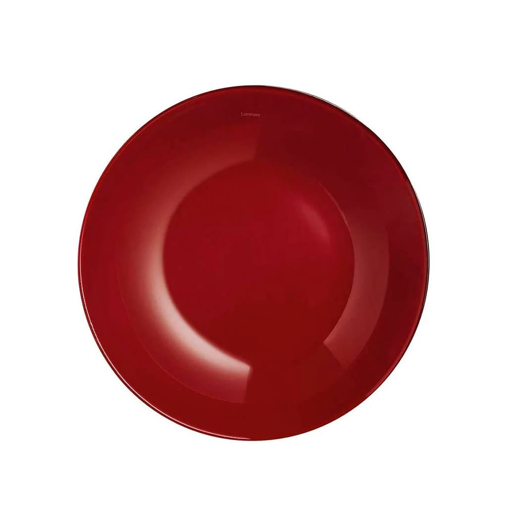 Plato Hondo Vidrio 20 Cm Luminarc X6 Unid Arty Bordeaux — imagen 2 de 3