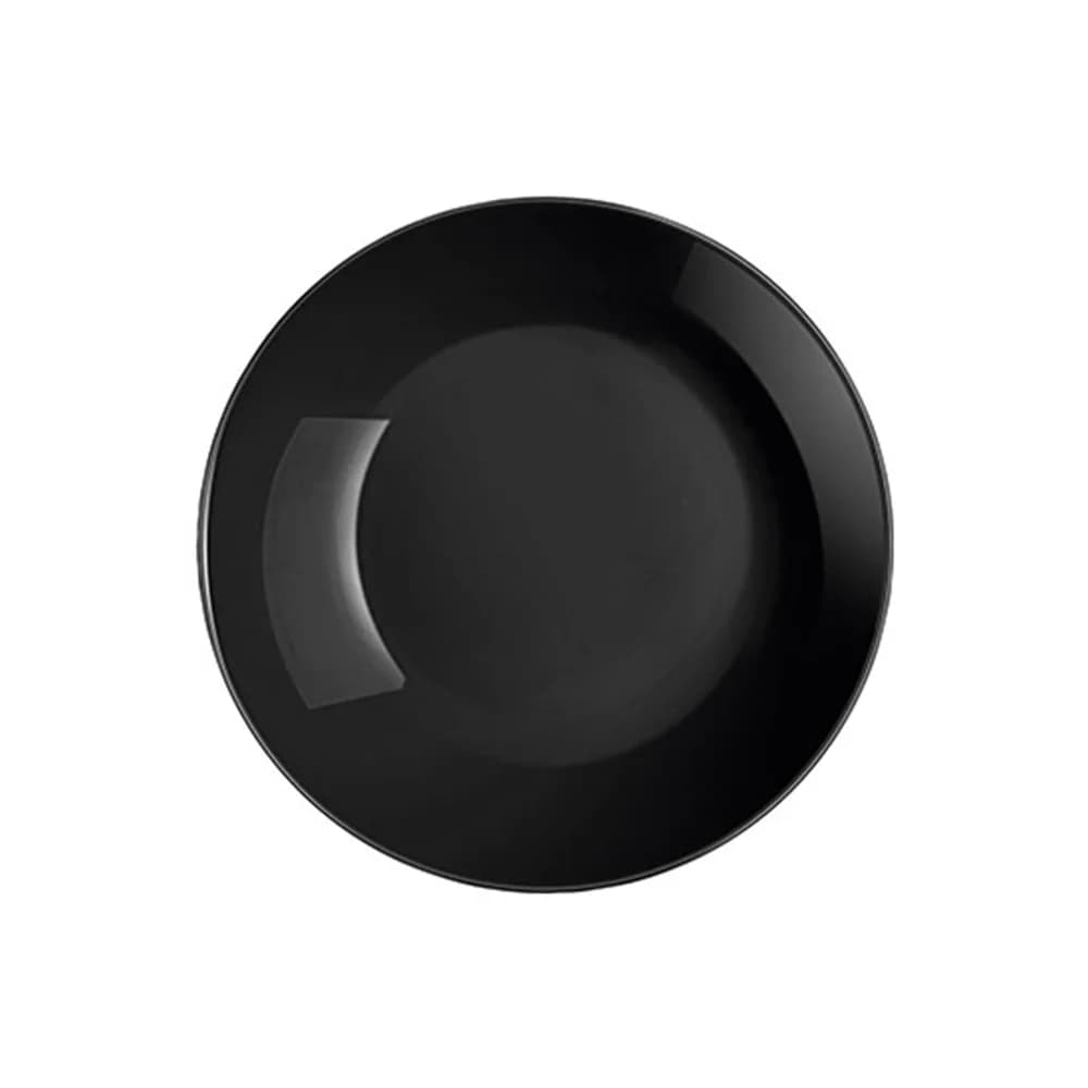 Plato Llano Vidrio 25 Cm Luminarc Negro Diwali X6 Unid — imagen 2 de 3