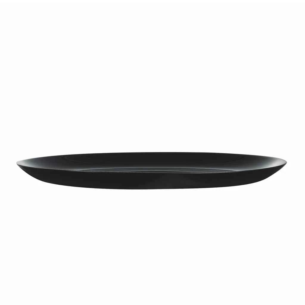 Plato Llano Vidrio 25 Cm Luminarc Negro Diwali X6 Unid — imagen 3 de 3