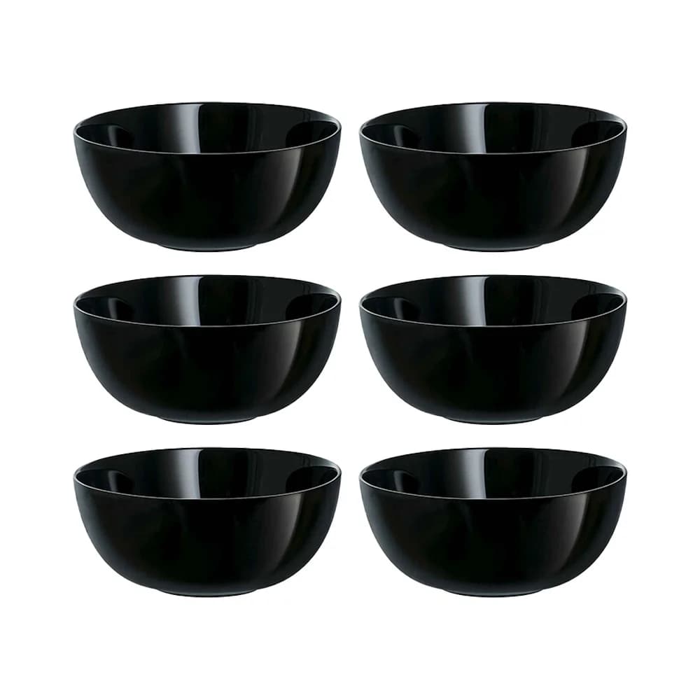 Bowl De Vidrio Compotera 12 Cm Negro Luminarc X6 Unid — imagen 1 de 3