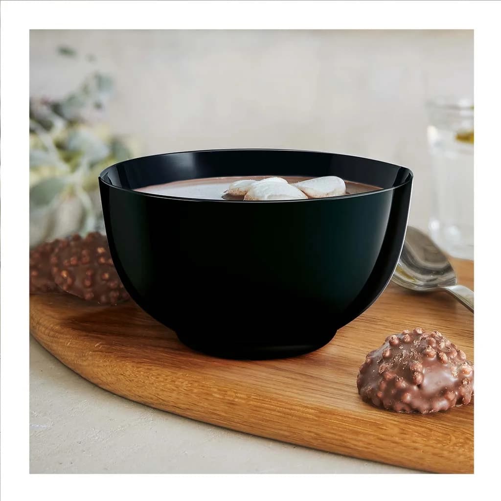 Bowl De Vidrio Compotera 12 Cm Negro Luminarc X6 Unid — imagen 3 de 3