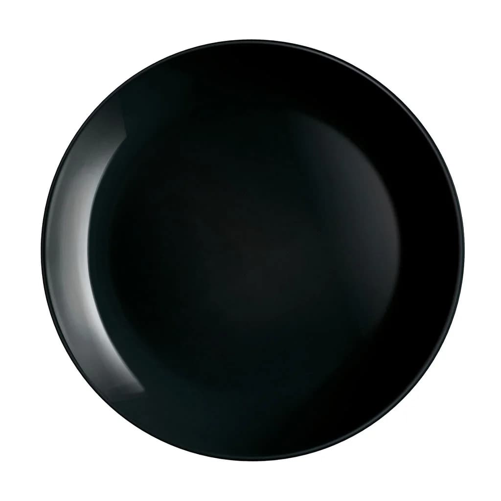 Plato Llano Vidrio Negro 27 Cm Luminarc Diwali X6 Unid — imagen 2 de 3