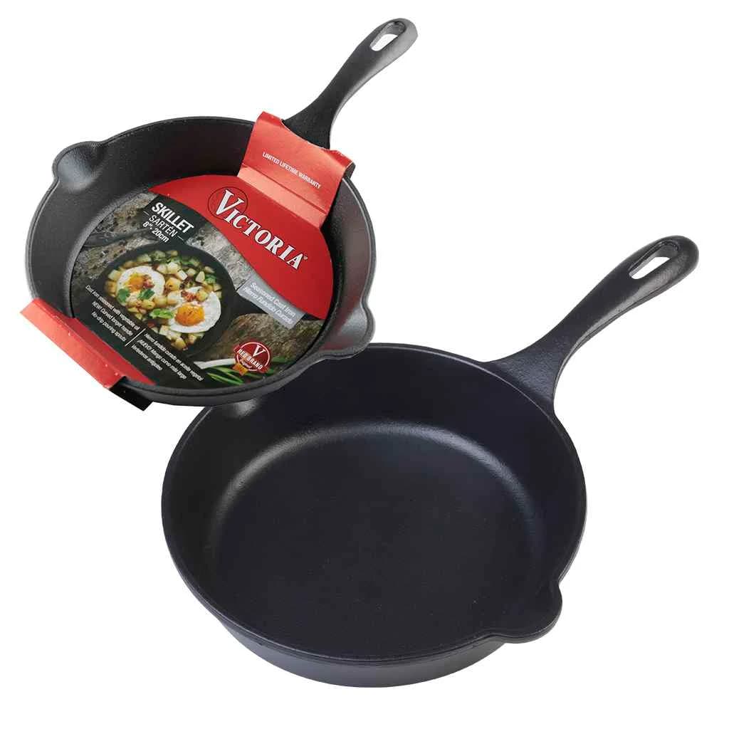 Sarten De Hierro Curado 20 Cm Victoria 1000 Ml Induccion — imagen 1 de 4