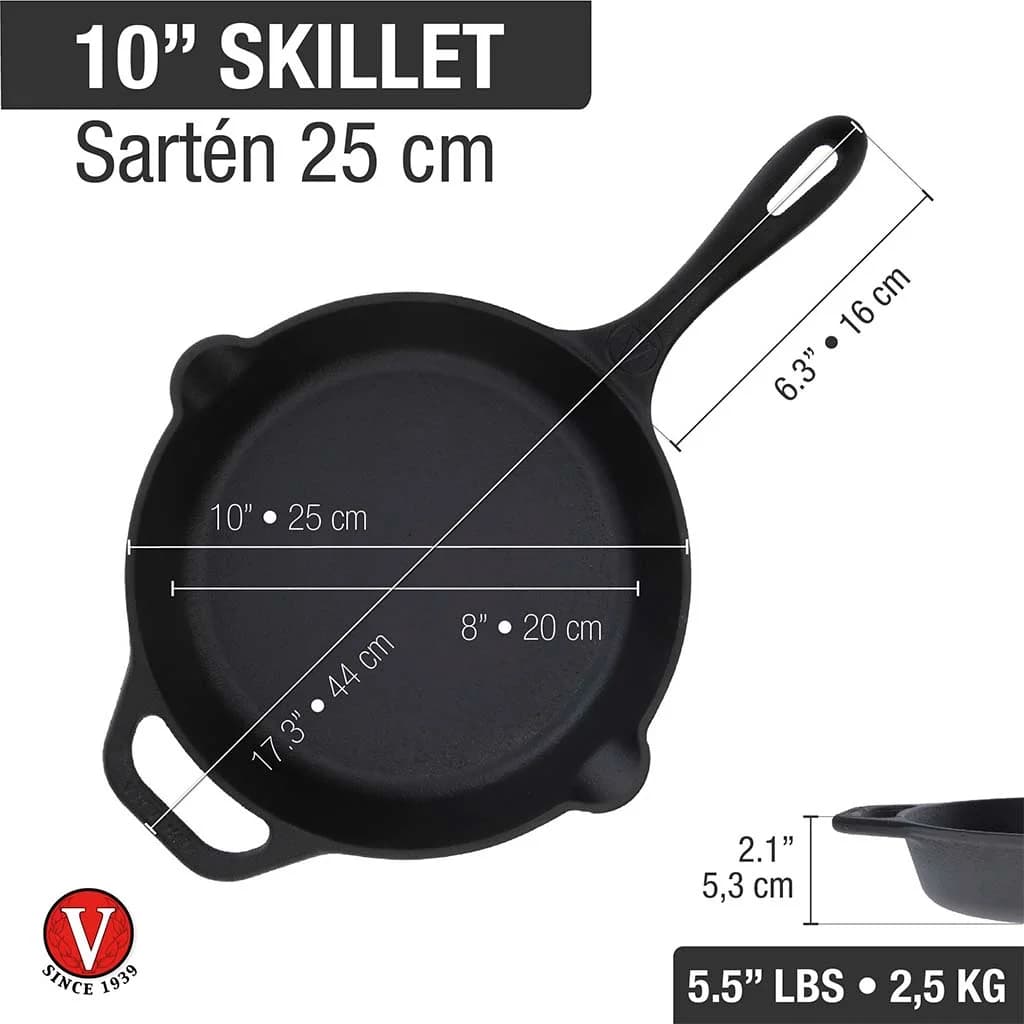 Sarten De Hierro Curado 25 Cm Victoria 2 Litros — imagen 4 de 4