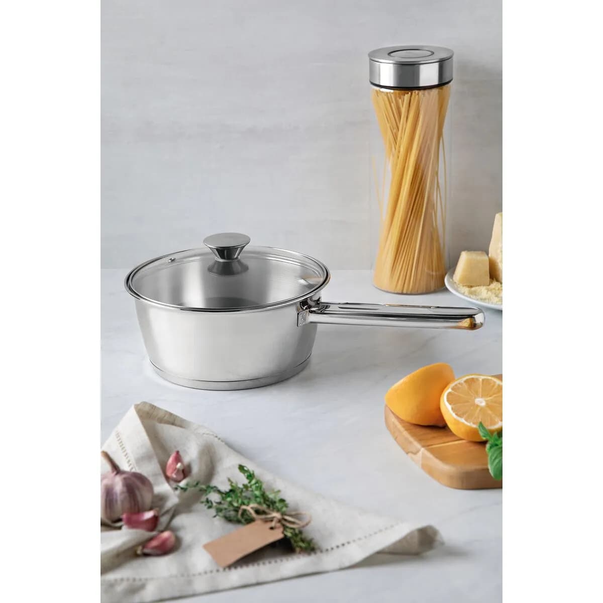 Olla Induccion Tapa Vidrio Tramontina 16 Cm 1,5 Lts Allegra — imagen 3 de 3