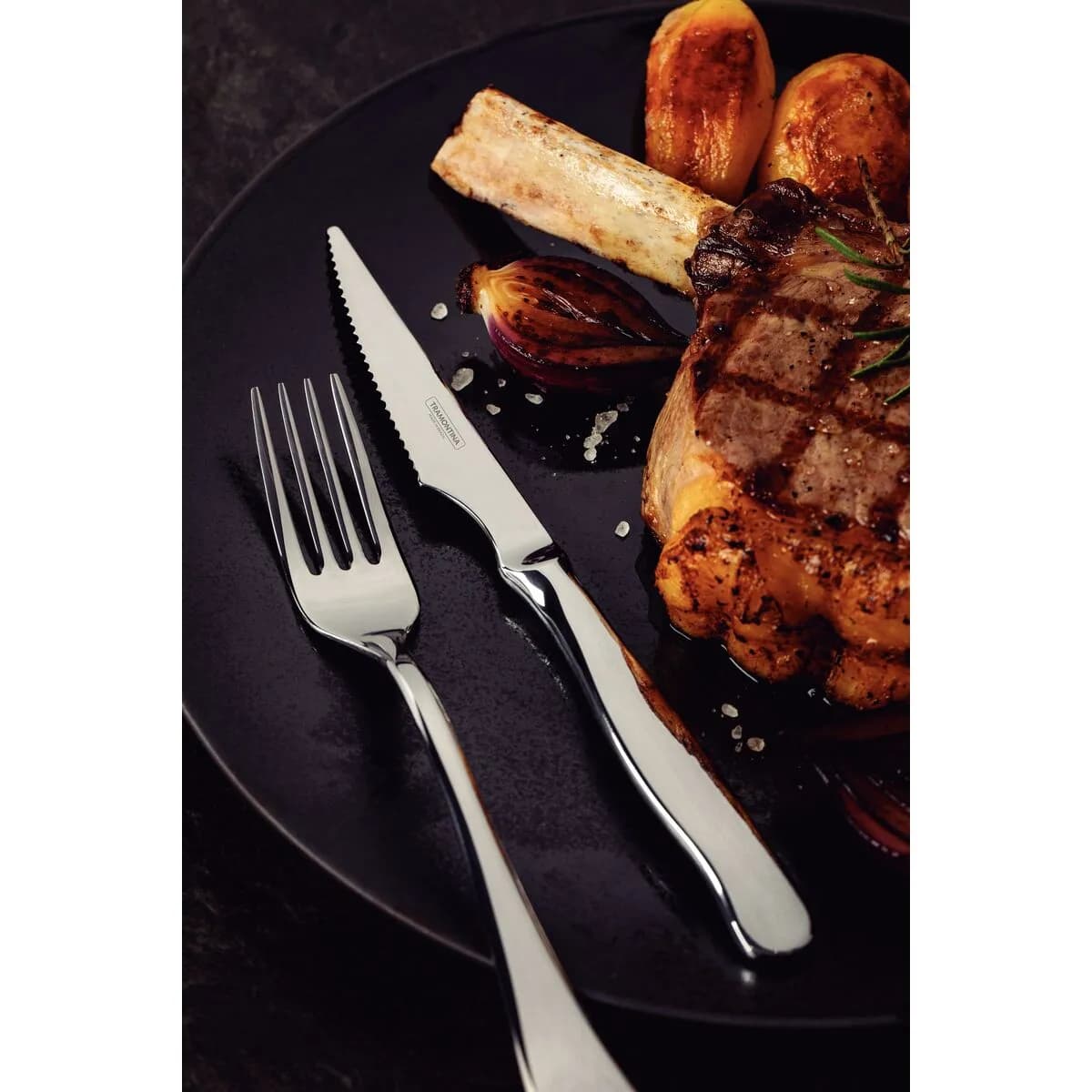 Juego De Cubiertos Tramontina Asado 12 Pz Acero Inox Zurique — imagen 3 de 5