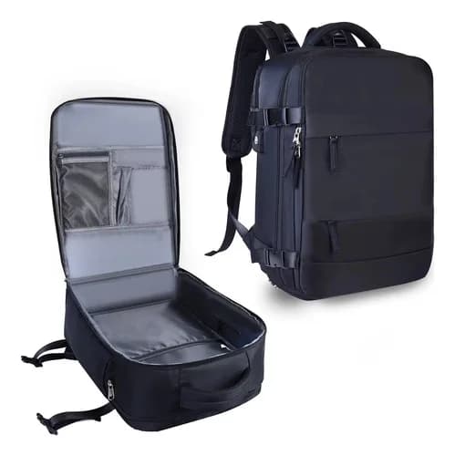 Mochila De Viaje 40 Lts Carry On Notebook Tela Oxford — imagen 3 de 10