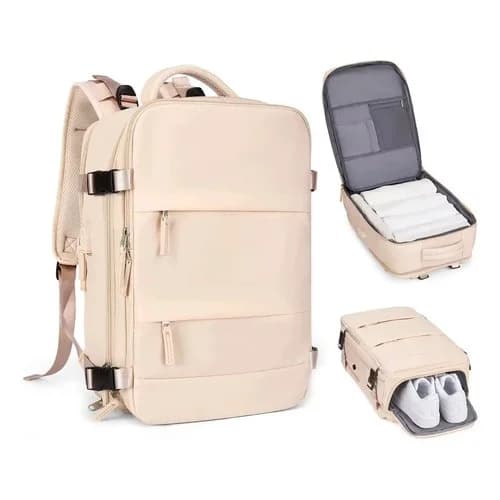 Mochila De Viaje 40 Lts Carry On Notebook Tela Oxford — imagen 7 de 10