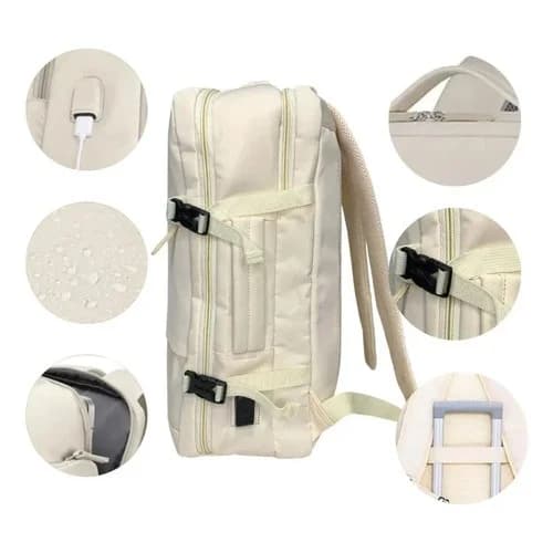 Mochila De Viaje 40 Lts Carry On Notebook Tela Oxford — imagen 10 de 10