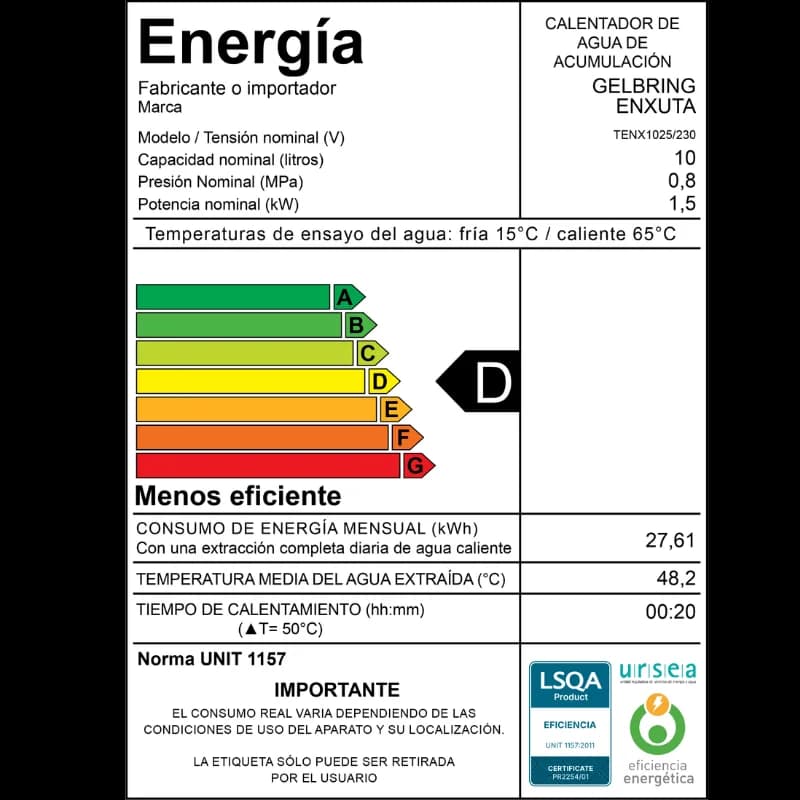 Termotanque de acero — imagen 3 de 4