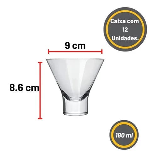 Vaso De Cóctel Nadir Ilhabela 180 Ml Vidrio Pack X12 — imagen 4 de 9