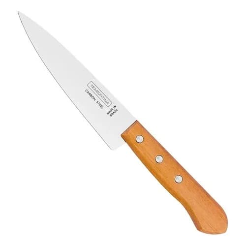 Cuchillo Tramontina Acero Al Carbono 5 Pulgadas Mango De Madera — imagen 1 de 3