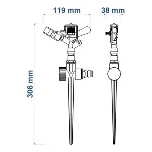 Aspersor de impacto con pincho y acople rápido Tramontina 360 grados — imagen 3 de 5