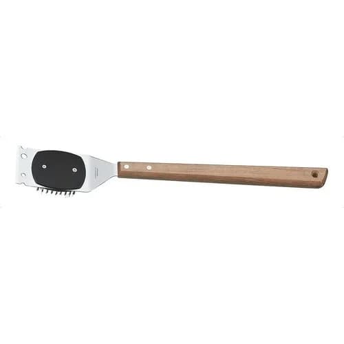 Cepillo limpiador para parrillas de acero inoxidable Tramontina Churrasco 41.7 cm con mango de madera — imagen 5 de 5