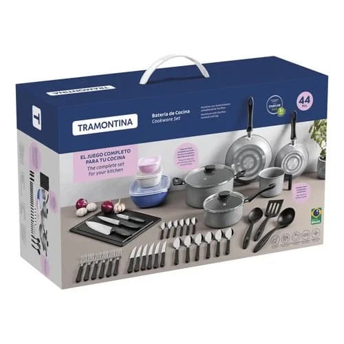 Juego de cocina antiadherente con cubiertos y accesorios Tramontina 44 piezas — imagen 2 de 2