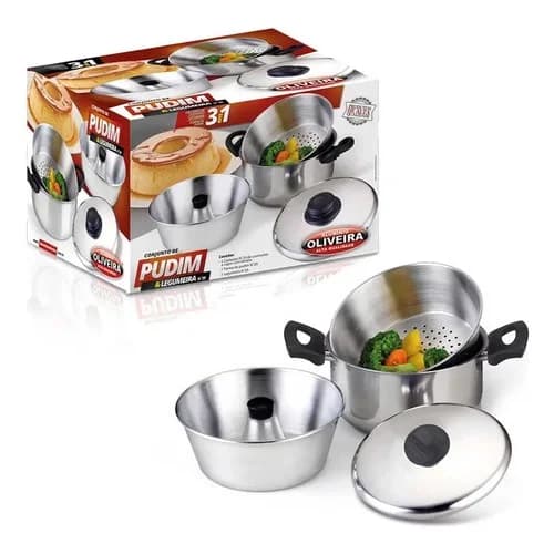 Juego Olla Multiuso Budinera Vaporera Oliveira 20 Cm 2,5 L — imagen 1 de 1
