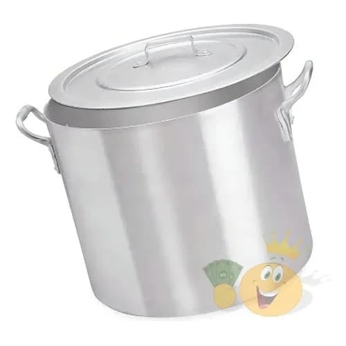 Olla Gigante Aluminio Oliveira 68 L 45x42 Cm Asas Remachadas — imagen 2 de 3