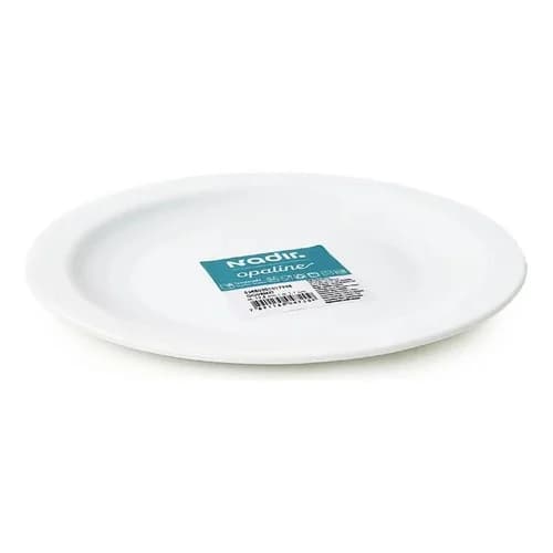 Plato De Postre Nadir Gourmet Vidrio Templado 19,5 Cm X12 Blanco — imagen 3 de 4